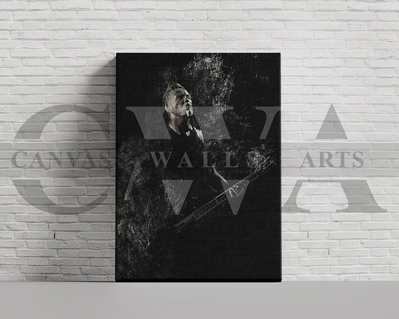 James Hetfield Canvas Wall Art Abstract Music Poster
