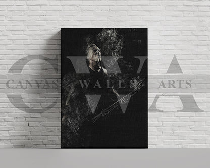 James Hetfield Canvas Wall Art Abstract Music Poster