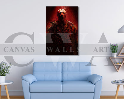 Jason Voorhees Canvas Wall Art Abstract Movie Poster