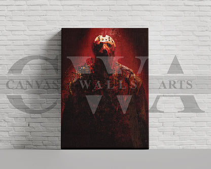 Jason Voorhees Canvas Wall Art Abstract Movie Poster