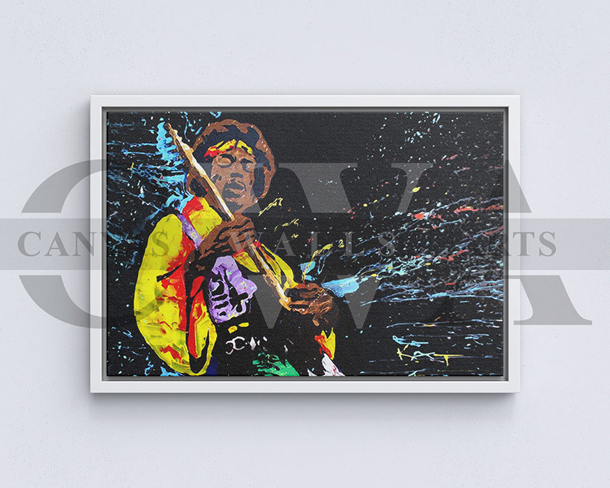 Jimi Hendrix Canvas Wall Art Abstract Music Poster