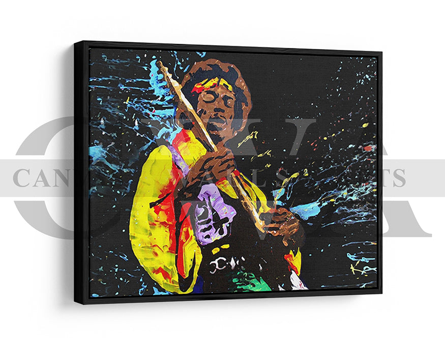 Jimi Hendrix Canvas Wall Art Abstract Music Poster
