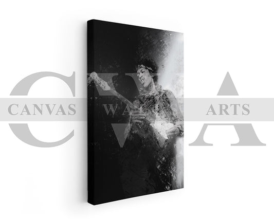 Jimi Hendrix Canvas Wall Art Abstract Music Poster