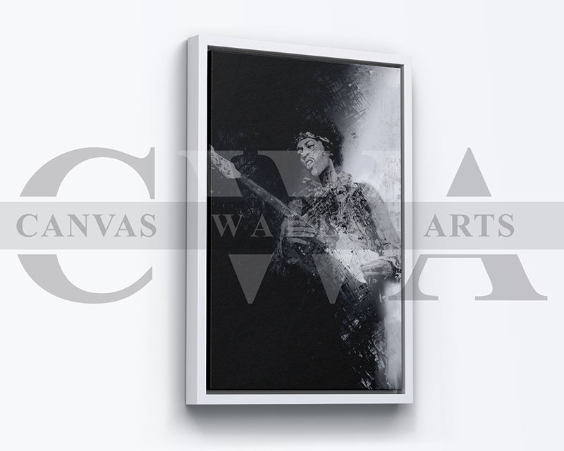 Jimi Hendrix Canvas Wall Art Abstract Music Poster