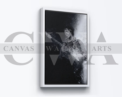 Jimi Hendrix Canvas Wall Art Abstract Music Poster