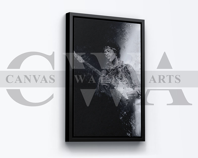 Jimi Hendrix Canvas Wall Art Abstract Music Poster