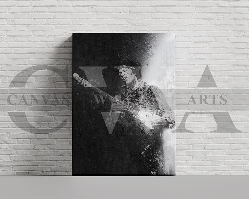 Jimi Hendrix Canvas Wall Art Abstract Music Poster