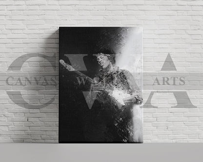 Jimi Hendrix Canvas Wall Art Abstract Music Poster