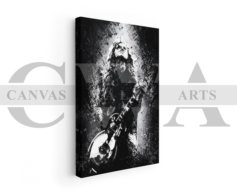 Jimmy Page Canvas Wall Art Abstract Music Poster