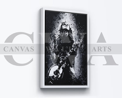 Jimmy Page Canvas Wall Art Abstract Music Poster
