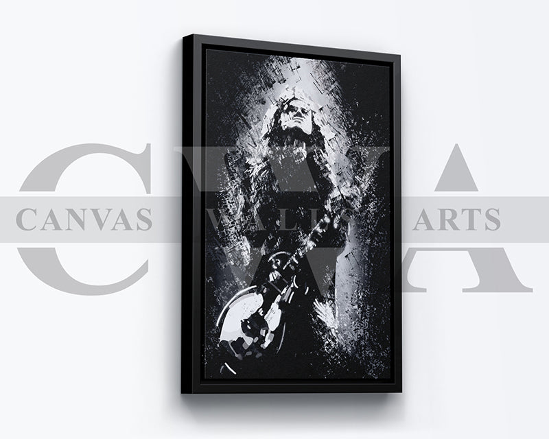 Jimmy Page Canvas Wall Art Abstract Music Poster