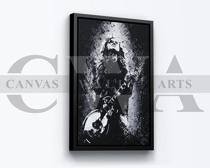 Jimmy Page Canvas Wall Art Abstract Music Poster
