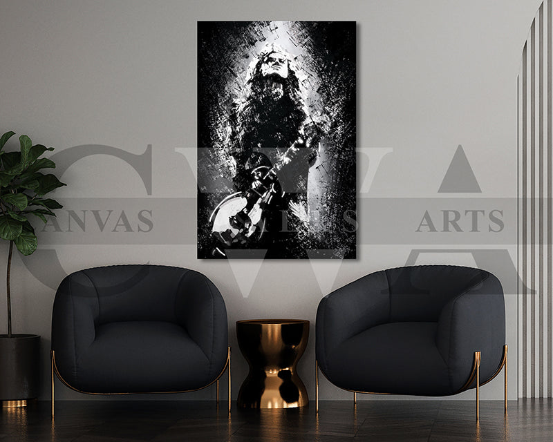 Jimmy Page Canvas Wall Art Abstract Music Poster