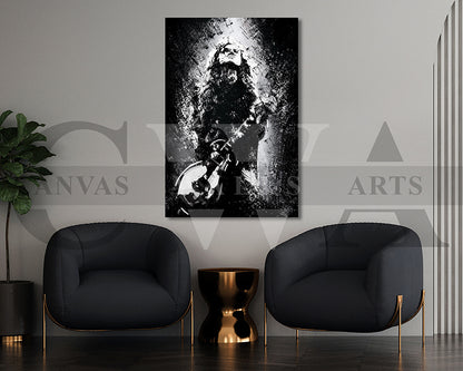 Jimmy Page Canvas Wall Art Abstract Music Poster
