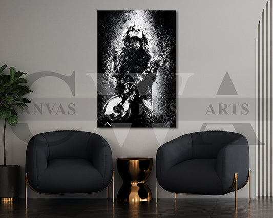 Jimmy Page Canvas Wall Art Abstract Music Poster