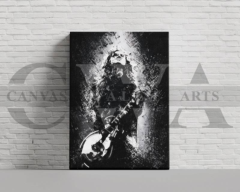 Jimmy Page Canvas Wall Art Abstract Music Poster