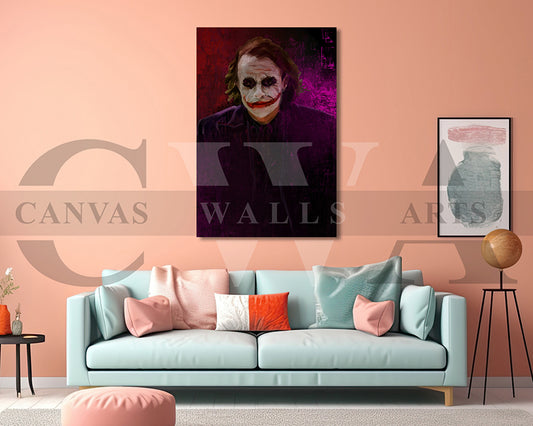 Jocker Canvas Wall Art Abstract Movie Poster