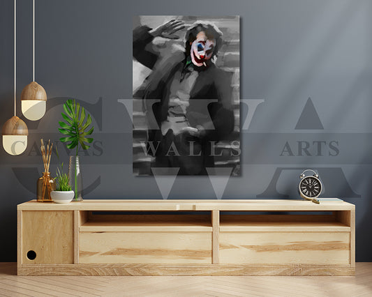 Jocker Canvas Wall Art Abstract Movie Poster