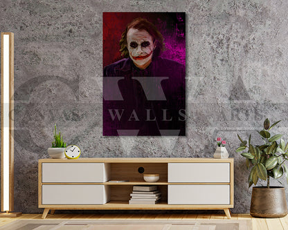 Jocker Canvas Wall Art Abstract Movie Poster