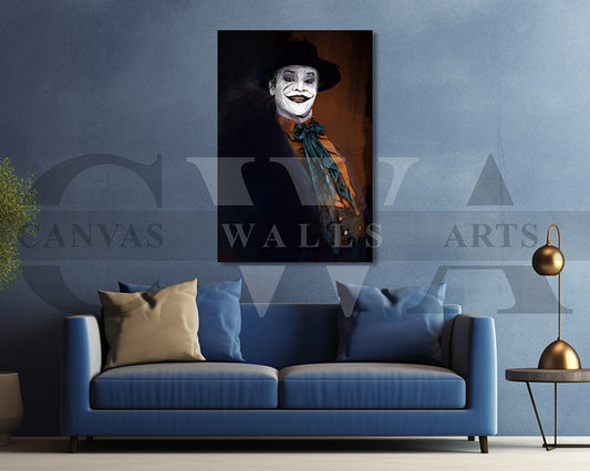 Jocker Canvas Wall Art Abstract Painting Movie Poster