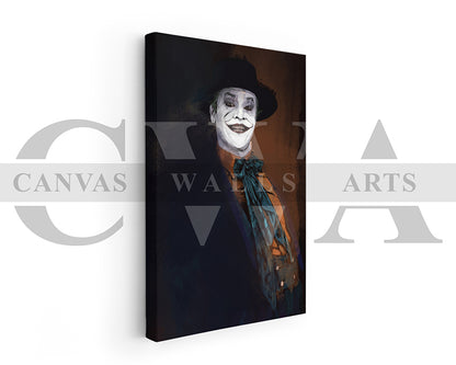 Jocker Canvas Wall Art Abstract Painting Movie Poster