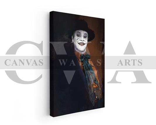 Jocker Canvas Wall Art Abstract Painting Movie Poster