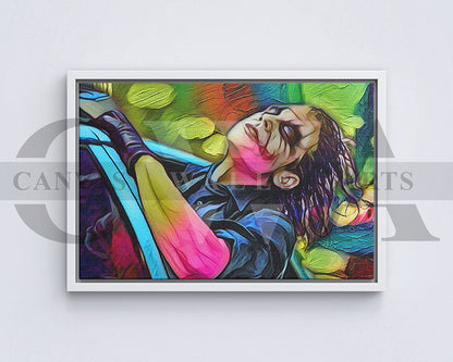 Joker The Dark Knight Canvas Wall Art Abstract Movie Poster