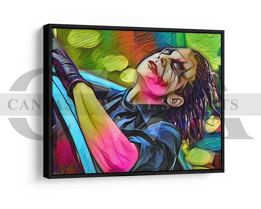 Joker The Dark Knight Canvas Wall Art Abstract Movie Poster