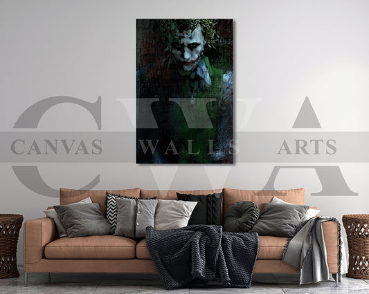 Jocker Canvas Wall Art Abstract Movie Poster