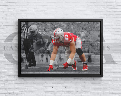 Joey Bosa Black & White Canvas Art American Football Canvas Wall