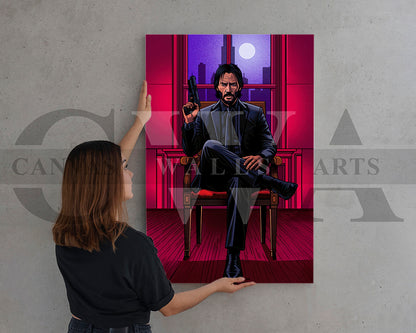 John Wick Calm Before The Gunfire Canvas Wall Art