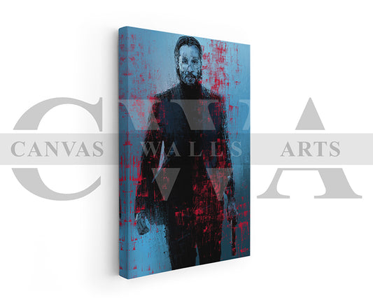 John Wick Canvas Wall Art Abstract Movie Poster