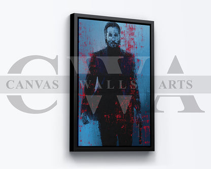 John Wick Canvas Wall Art Abstract Movie Poster