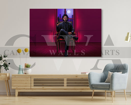 John Wick Canvas Wall Art