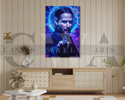 John Wick Canvas Wall Art Movie Poster Print