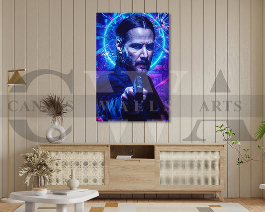 John Wick Canvas Wall Art Movie Poster Print