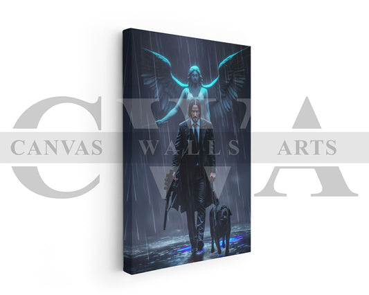 John Wick Master of Vengeance Canvas Wall Art