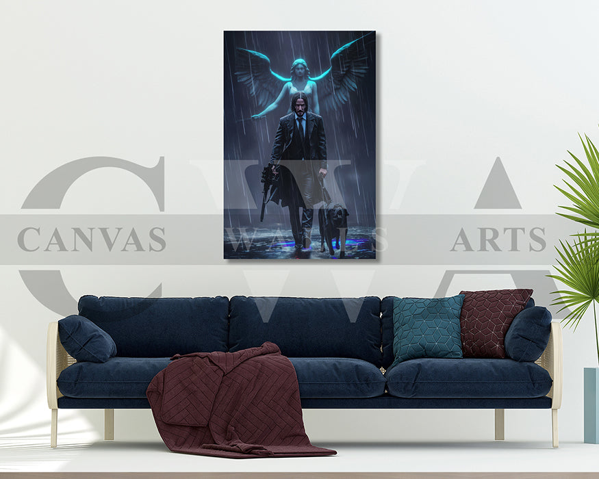 John Wick Master of Vengeance Canvas Wall Art