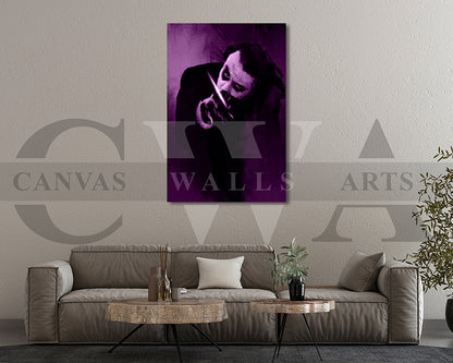 Joker Knife Canvas Wall Art Abstract Movie Poster