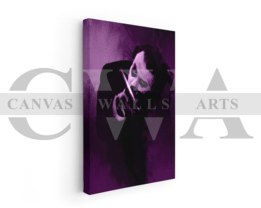 Joker Knife Canvas Wall Art Abstract Movie Poster