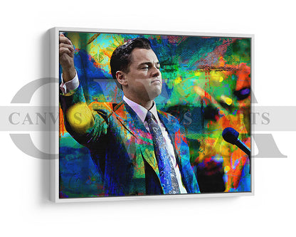 Jordan Belfort Canvas Wall Art Abstract Movie Poster Print