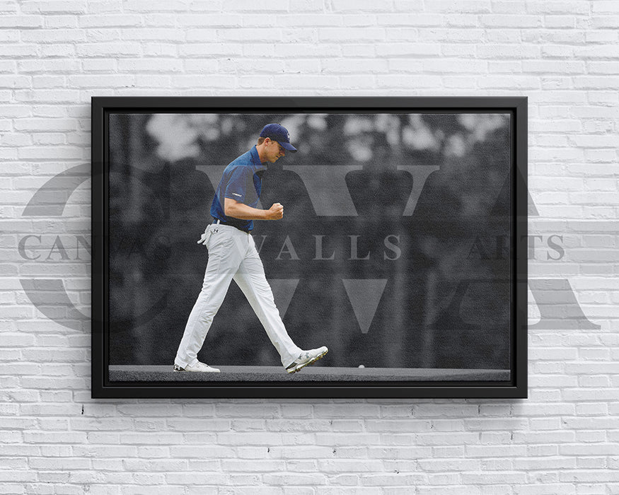 Jordan Spieth Black & White Canvas Art Golf Canvas Wall Art