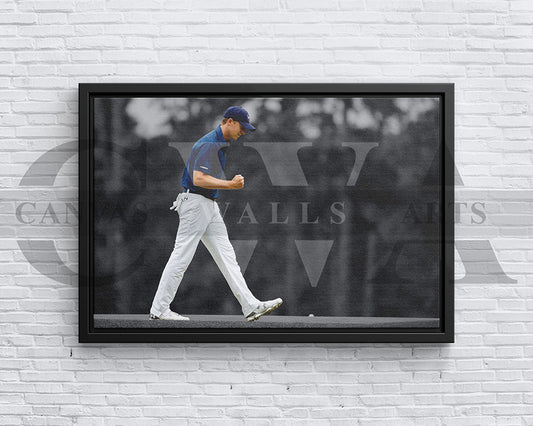 Jordan Spieth Black & White Canvas Art Golf Canvas Wall Art