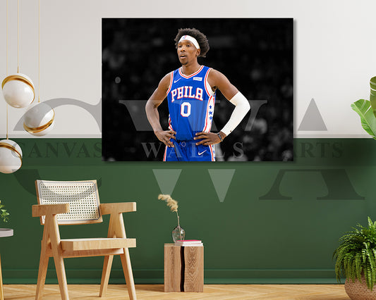 Josh Richardson Black & White Canvas Art Basketball Canvas Wall Art
