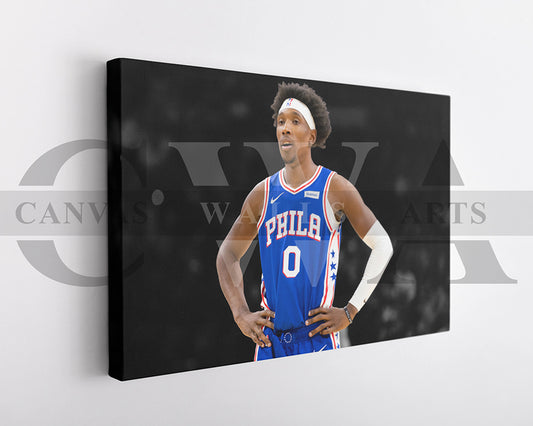 Josh Richardson Black & White Canvas Art Basketball Canvas Wall Art