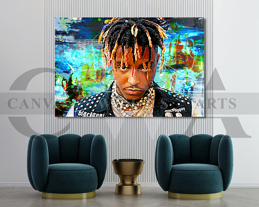 Juice WRLD Canvas Wall Art Abstract Music Print