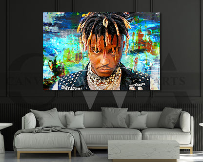 Juice WRLD Canvas Wall Art Abstract Music Print