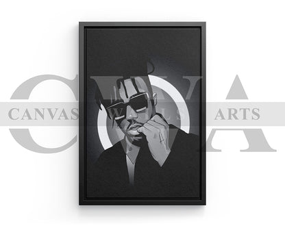 Juice WRLD Wall Art Canvas Frame Ready To Hang