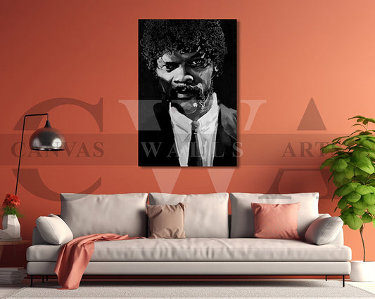 Jules Winnfield Canvas Wall Art Abstract Movie Poster