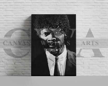 Jules Winnfield Canvas Wall Art Abstract Movie Poster